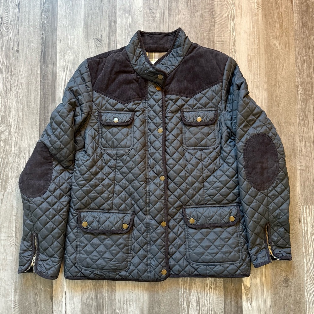 Kut from the Kloth Quilted Jacket in Black and Brown